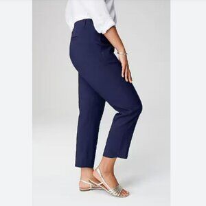 J Jill Pintucked Linen Stretch Slim Leg Pants S